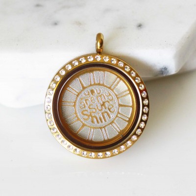 You Are My Sunshine - Locket and Plate Set - 3cm
